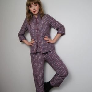 Vintage purple oriental-style two piece set